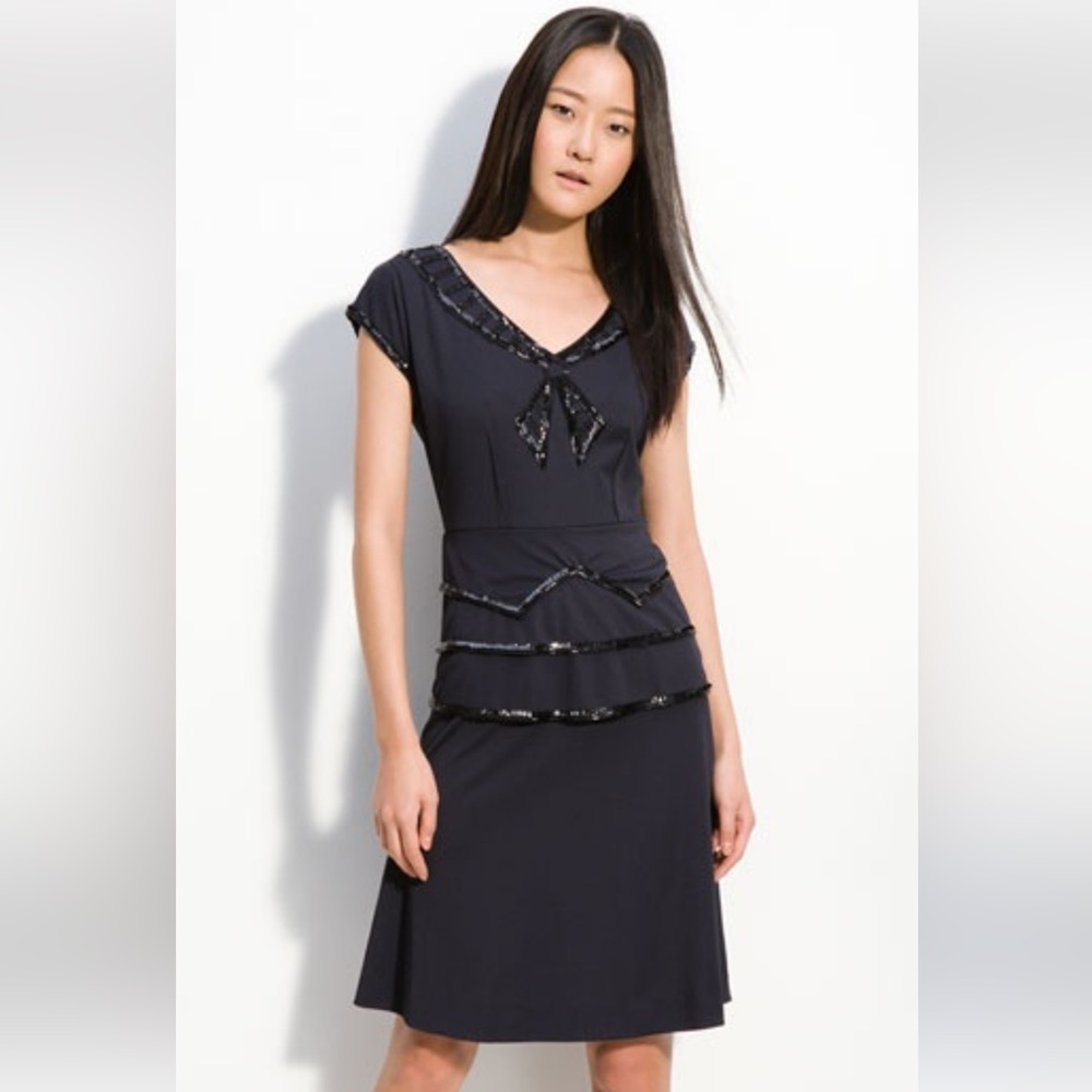 Marc by Marc Jacobs call the boat sequins navy   Sailor peplum midi dress siz M
